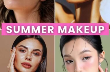 Summer makeup looks with dewy skin, bronzed glow, and waterproof glam for a fresh heat-proof finish