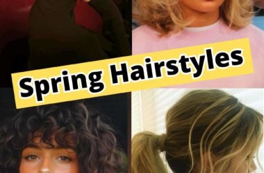 Spring hairstyles featuring soft waves, braided styles, and loose updo with a fresh natural finish