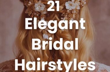 Wedding hairstyle ideas featuring elegant bridal updo with soft waves and romantic finish
