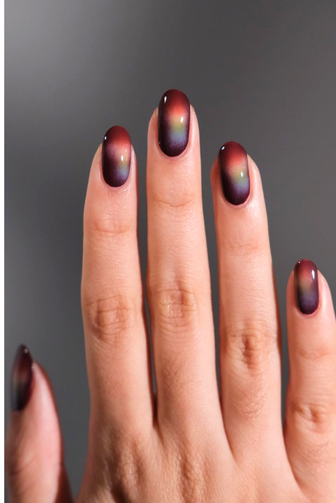 Aura gradient festival nails with soft blended colors creating a dreamy aesthetic nail design