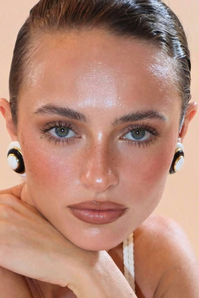 no makeup makeup look with dewy skin and natural radiant glow finish