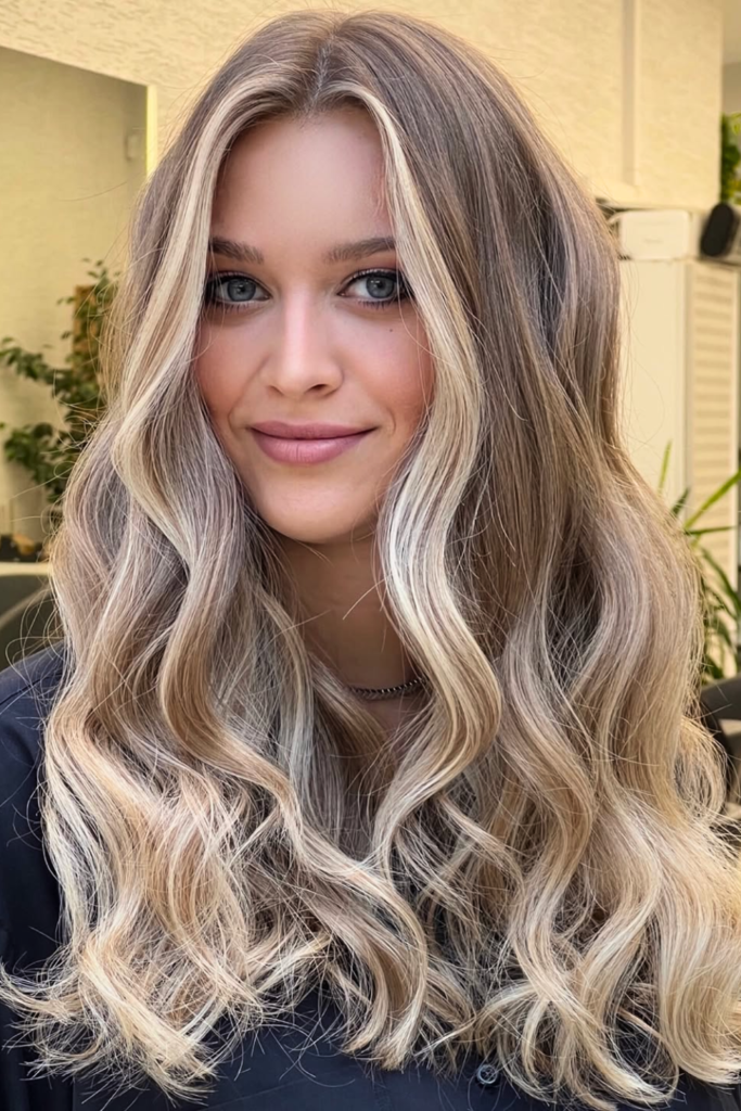 Buttercream blonde wig with glossy dimensional curls