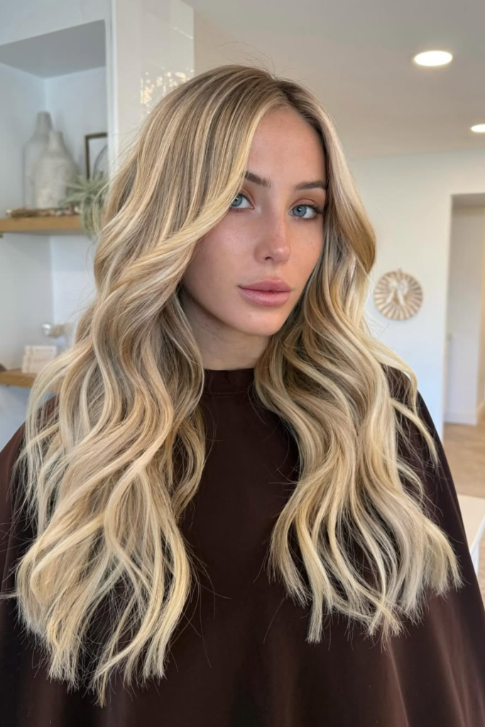 Lived in blonde hair with natural dimension