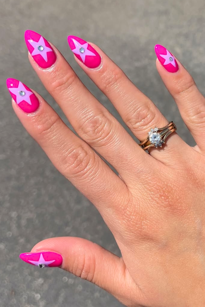 Rhinestone rodeo glam nails for concerts