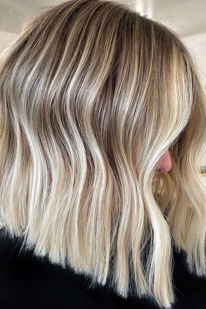 Toasted coconut blonde hair with soft roots